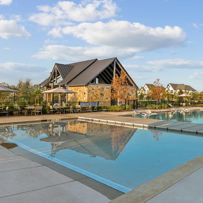 The Resort-Style Pool offers cabanas, calm waters, and sun-soaked serenity.